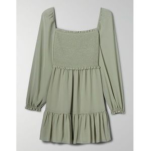 Aritzia Wilfred Tempest Dress in Silver Sage Green